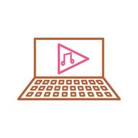 Unique Play Music Vector Icon