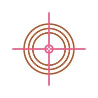 Unique Target Vector Icon