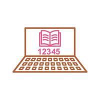 Unique Online Study Vector Icon