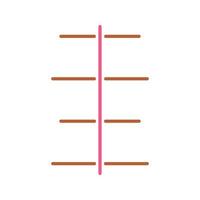 Unique Center Align Vector Icon