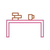 Unique Study Desk Vector Icon