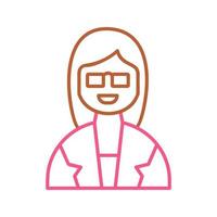 Unique Female Professor Vector Icon