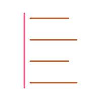 Unique Left Align Vector Icon