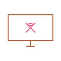 Unique Disconnected Network Vector Icon