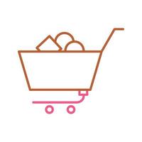 Unique Shopping Cart II Vector Icon