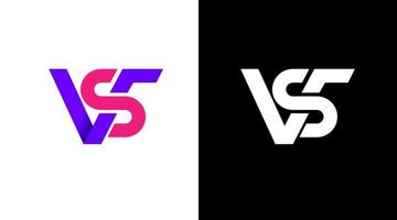 letter vs initial logo Monogram icon Design Concept vector