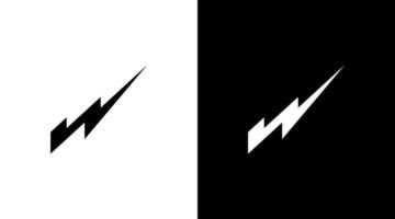 letter w initial logo Monogram lightning bolt icon Design Concept vector
