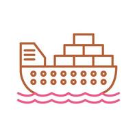 Cargo Ship Vector Icon