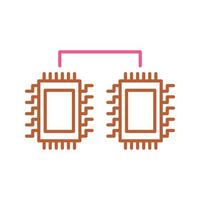 Processors Connected Vector Icon