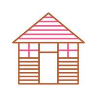Wood Cabin Vector Icon