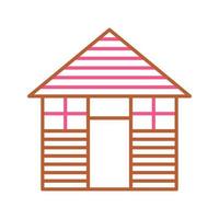 Wood Cabin Vector Icon