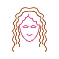 Hair Curly Vector Icon