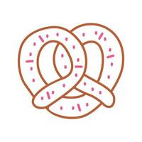 icono de vector de pretzel