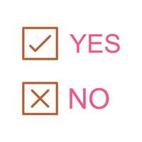 Yes No Option Vector Icon