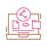 icono de vector de compartir archivo