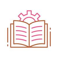 icono de vector de libro abierto