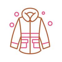 icono de vector de chaqueta de invierno