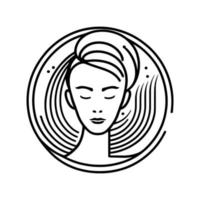 Beauty Spa Salon Line Icon vector