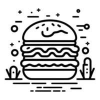 Burger. Simple Icon. Vector Illustration. EPS10