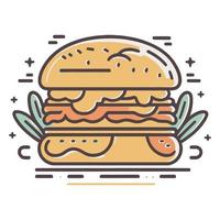 Burger. Simple Icon. Vector Illustration. EPS10