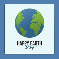 Happy Earth Day on April 22 poster display or greeting card vector