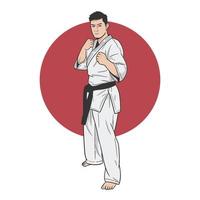 karate man vector illustration