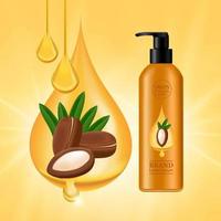 Argan extract for hair product vector illustration vector