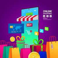 Online shopping idea vector illustration