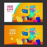 Online shopping idea vector illustration