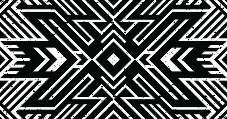Pattern design with geometric shapes.