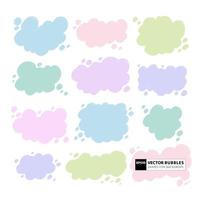 Hand drawn textured speech bubble set. Cloud shape backgrounds. Call out collection as backdrops for messages, banners, phrases, quotes. vector