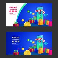 Online shopping idea vector illustration