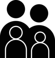 Family Icon of Dad, Mom and Children vector