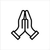 pray icon with isolated vektor and transparent background vector
