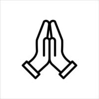 pray icon with isolated vektor and transparent background vector