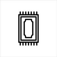 rug icon with isolated vektor and transparent background vector