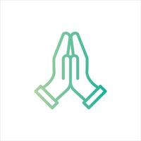 pray icon with isolated vektor and transparent background vector