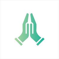 pray icon with isolated vektor and transparent background vector