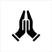 pray icon with isolated vektor and transparent background vector