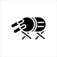 drum icon with isolated vektor and transparent background vector