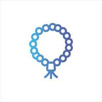 tasbih icon with isolated vektor and transparent background vector