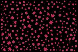 Background of vivid magenta stars on black background vector