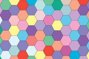 Seamless special colored hexagons pattern vector