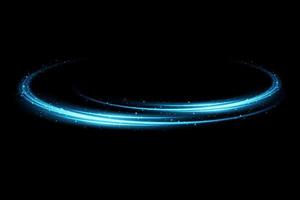 Abstract blue light lines of movement and speed. light blue ellipse. Brilliant galaxy. Glowing podium. Space tunnel. Light everyday glowing effect. semicircular wave, light vortex wake. Bright spira. vector