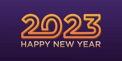 Happy New Year 2023 logo design. New year 2023 text design vector template.