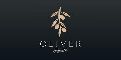 Twig Olive Oil logo template icon design vector