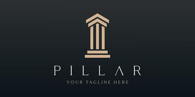 Pillar Vector Icon. Law Office Logo design Template