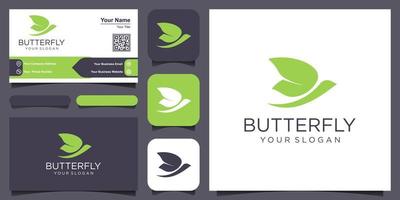 Vector butterfly abstract logo design