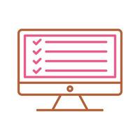 Online Checklist Vector Icon