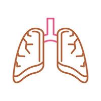 icono de vector de pulmones